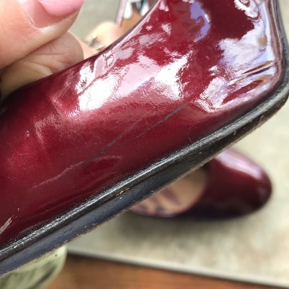 Stuart Weitzman dark red patent leather pumps - Picture 6 of 7